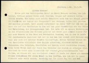 W.H. Schuchhardt an K. Kübler