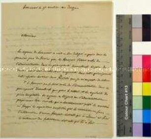 Schreiben des Commissaire des guerre Couret Hannover, 1802