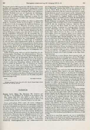 869-874 [Rezension] Neusner, Jacob, Eliezer ben Hyrcanus