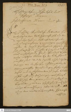 Brief von August Hermann Francke an den Rat der Freien Reichsstadt Speyer.