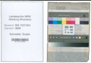 Entnazifizierung Gustav Schneider , geb. 17.04.1897 (Lehrer)