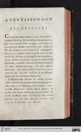$Avertissement des editeurs
