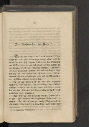 Der Nachtwächter im Dorfe.
