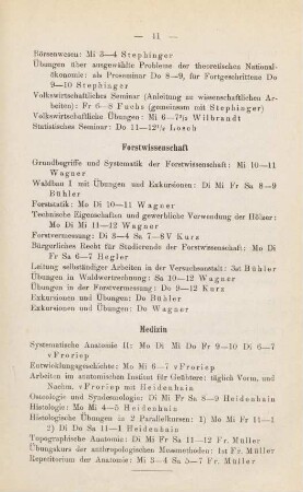 11, Forstwissenschaft