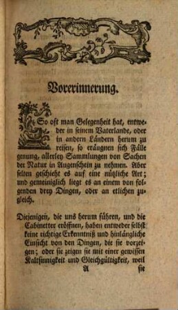 Hand-Buch oder kurze Anweisung wie man Naturalien-Sammlungen mit Nutzen betrachten soll