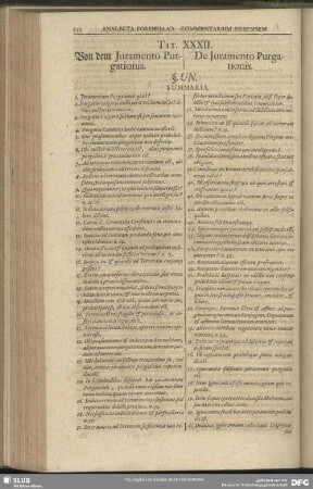 Tit. XXXII. Von dem Juramento Purgationis