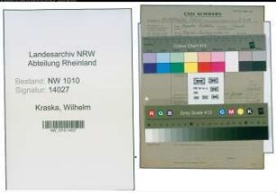Entnazifizierung Wilhelm Kraska , geb. (Polizei)