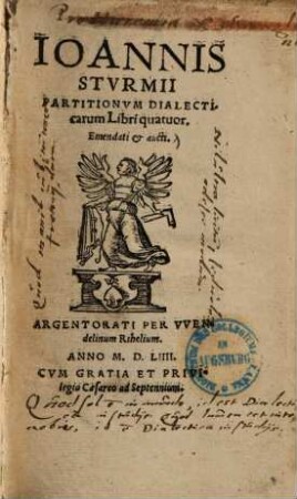 Ioannis Sturmii partitionum dialecticarum libri quatuor