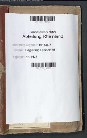 Arbeitsanstalt zu Brauweiler Gen. Band 3