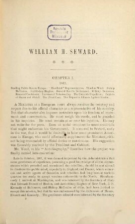 An autobiography : From 1801 - 1834. With a memoir of his life, and selections from his letters 1831 - 1846. By Frederick W. Seward, 3