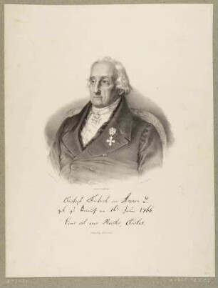 Bildnis des Theologen und Hofpredigers in Dresden Christoph Friedrich von Ammon, Halbfigur, sitzend, nach links
