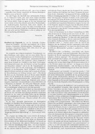 769-771 [Rezension] Prolegomena, Gotteslehre, Schöpfungslehre, Christologie, Pneumatologie