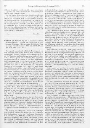 769-771 [Rezension] Prolegomena, Gotteslehre, Schöpfungslehre, Christologie, Pneumatologie