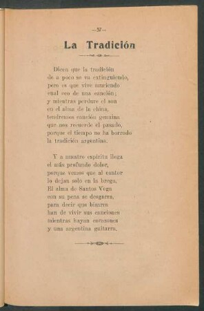 La tradición