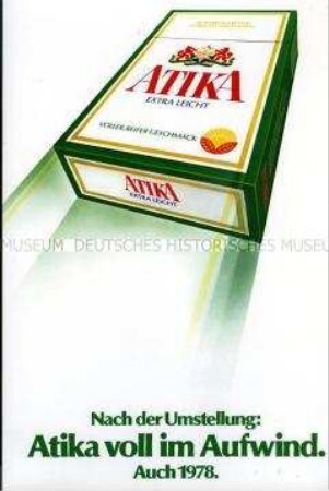 Werbebroschüre (Cigaretten Terminplan) für "Atika"-Zigaretten, "Stimmen Sie  ein in die Erfolgsmelodie der Atika." - Deutsche Digitale Bibliothek