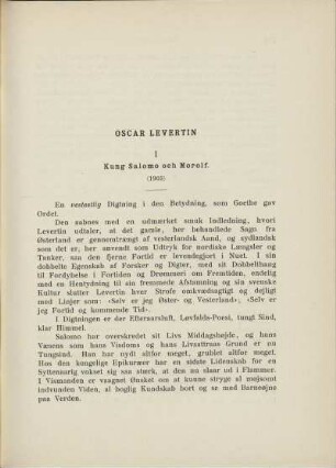 I. Kung Salomo och Morolf. (1905)