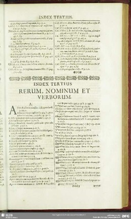 Index Tertius Rerum, Nominum Et Verborum
