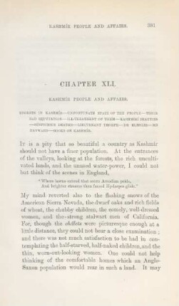 Chapter XLI. Kashmír people and affairs
