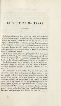 La mort de ma tante