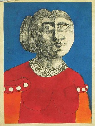 weibliches Brustbild nach Picasso