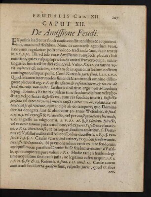 Caput XII. De Amissione Feudi.