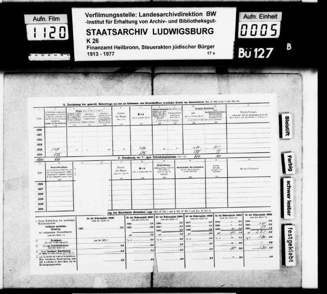 Rosenthal, Hermann; Kaufmann *16.11.1873 [Heilbronn] [22.08.1942 nach Theresienstadt dep., dort gest. 08.12.1943] Wohnorte: Heilbronn, [Haigerloch] Firma: Wollwarengeschäft (Heilbronn)