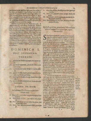 Dominica I. Post Epiphaniam.