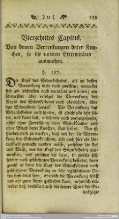 Vierzehntes Capitul. Von denen Verrenkungen derer Knochen, so die unteren Extremitäten ausmachen