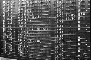 Frankfurt: Flughafen; Abfahrtsflugplan