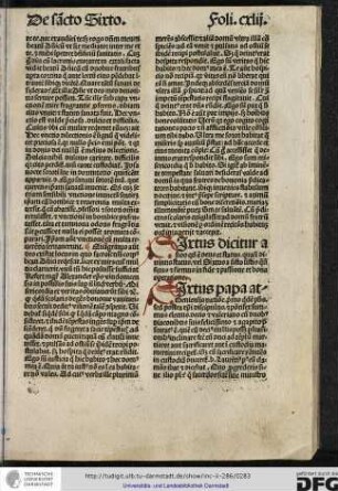 Sixtus papa Atheniensis natione primo quidem philosophus, sed postea Christi discipulus et pontifex summus electus...