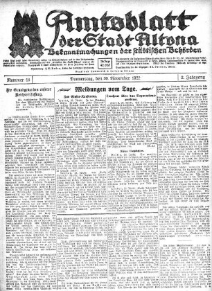 Nummer 48 : Donnerstag, den 30. November 1922