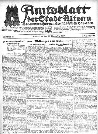 Nummer 48 : Donnerstag, den 30. November 1922