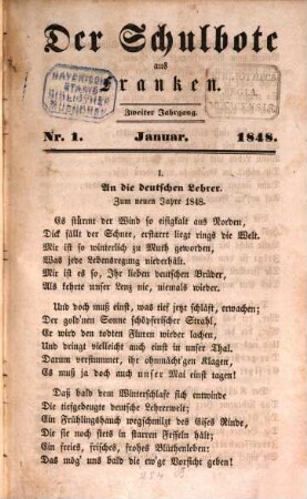 Der Schulbote aus Franken. 2. 1848