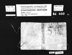 Gültbüchlein über Zellingen, Birkenfeld und Unterleinach, renoviert anno 1668