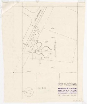 1. Kirche Christi Wissenschafter, Karlsruhe: Lageplan 1:500