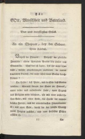 Vier und dreyssigstes Stück