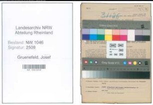 Entnazifizierung Josef Gruenefeld , geb. 14.02.1905 (Baeckermeister)