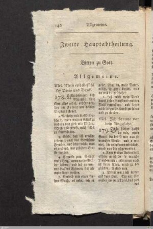 Zweite Hauptabtheilung: Bitten zu Gott