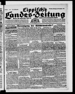 Lippische Landes-Zeitung : ältestes und weitverbreitetes Blatt des Landes und der angrenzenden Bezirke