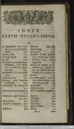 Index Rerum Notabiliorum