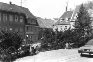 Roßwein. Jahnstraße. Ansicht vom Kirchenvorplatz