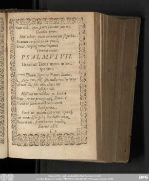 Psalmus VII. Domine Deus meus in te speravi.