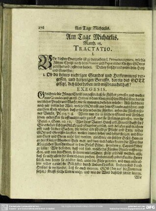 Am Tage Michaelis. Matth. 18
