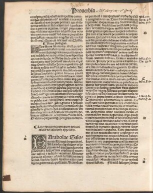 Liber Proverbiorum: quem hebraci Misle vel Masloth appellant.