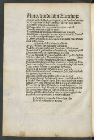 Sequitur extemporalis Commendatio philosophie Aristo. cum eiusdem vita et moribus