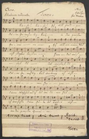 Tenore (Herr Wreden, Satz 1-4)