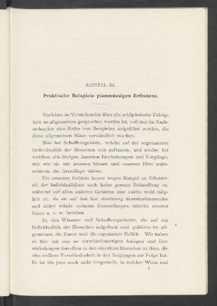 Kapitel III. Praktische Beispiele planmässigen Erfindens