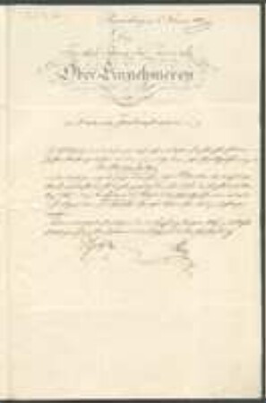 Brief von Fürstlich-Thurn-und-Taxis'sche Ober-Einnehmerey (Regensburg) an Regensburgische Botanische Gesellschaft