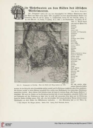 17: Alte Wehrbauten an den Küsten des östlichen Mittelmeeres, [1]