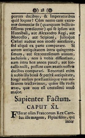 Sapienter Factum. Caput XI. - Sapienter Dictum. Caput XXI.